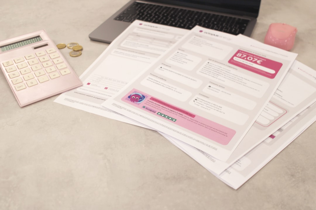 SBA loan documents on desk