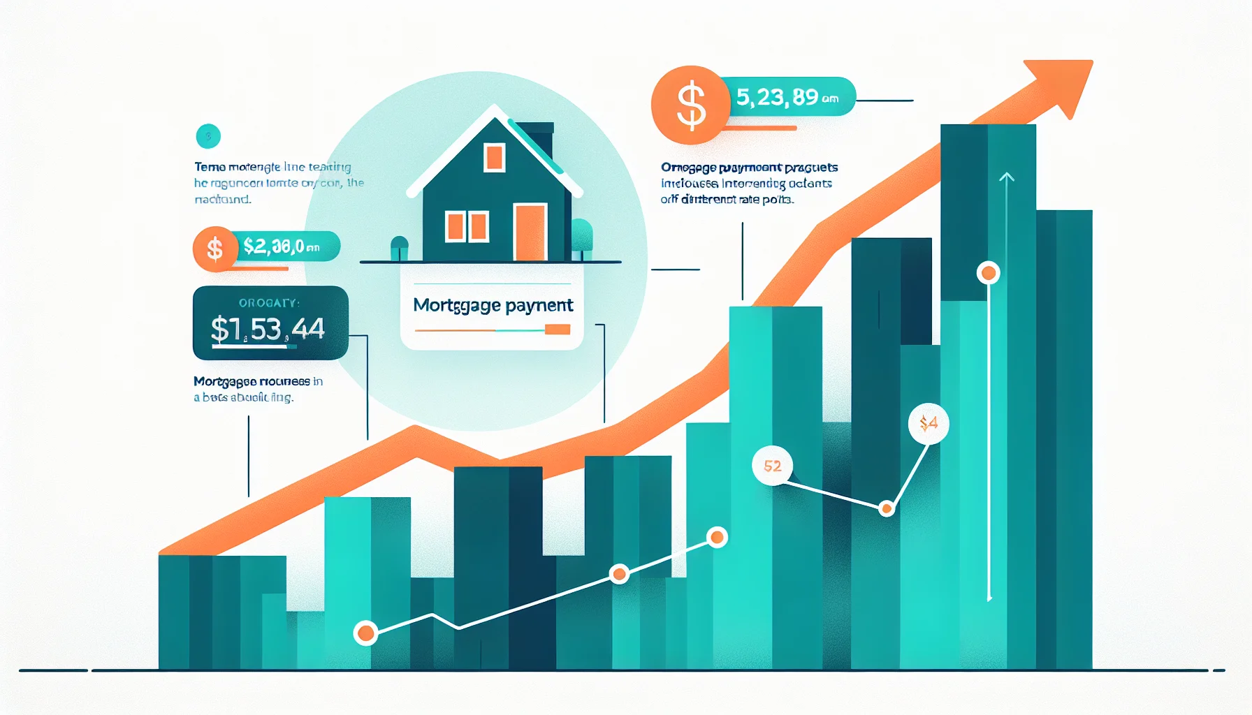Infographic showing SBA loan payment amounts increasing at different interest rate points