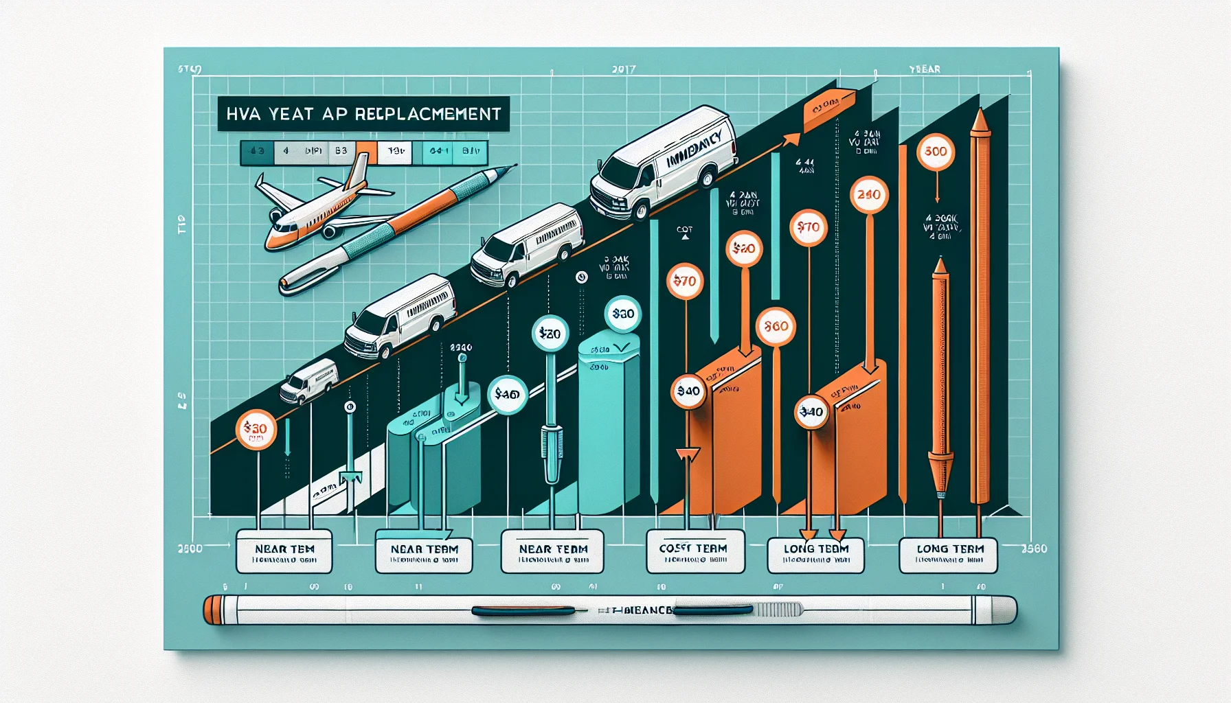 HVAC fleet replacement timeline and cost projection for acquisition planning