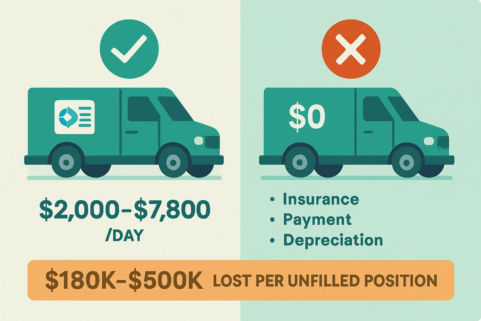 The cost of an empty HVAC service truck — revenue loss vs ongoing expenses