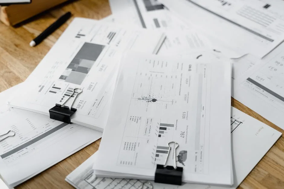 Business owner reviewing financial documents and spreadsheets