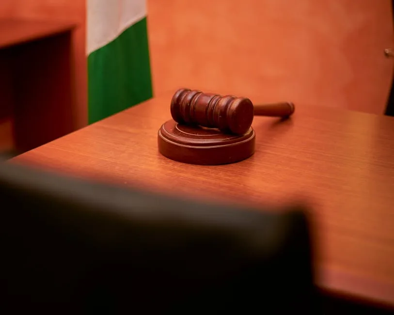 Legal gavel and courtroom documents representing the antitrust case